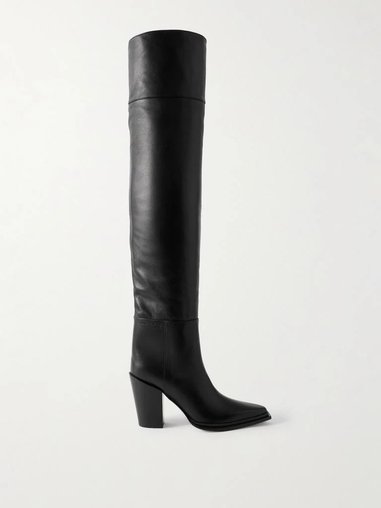 Jimmy Choo Cece 80 皮革过膝长靴  - IT38 1