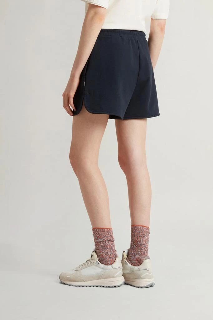 Woolrich Pure Cotton Fleece Shorts - Women - Blue 3