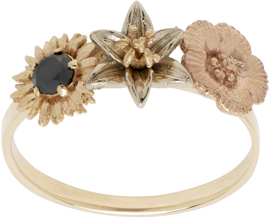 Bernard James Gold FLORA Maxi Posy Ring