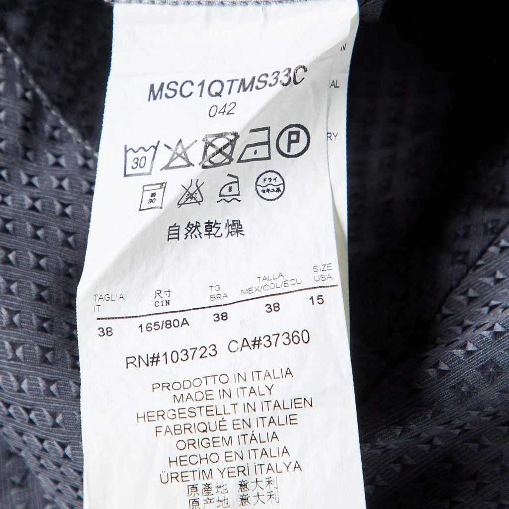 Giorgio Armani Giorgio Armani Grey Patterned Cotton Buttoned Up Shirt M 9