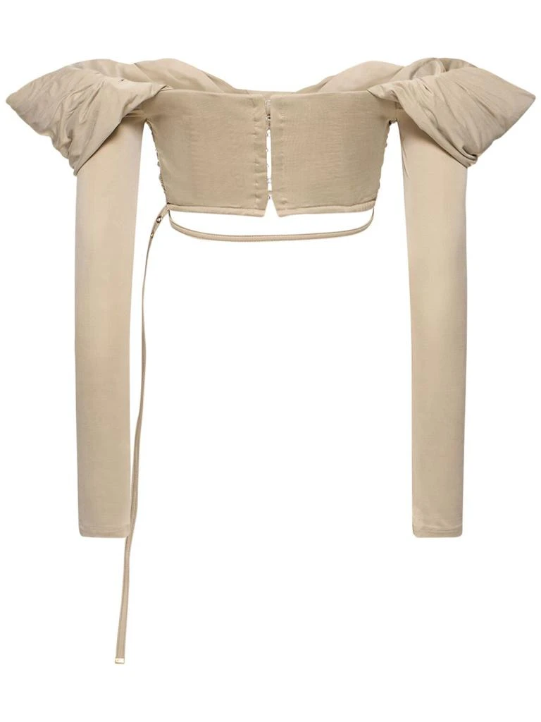 Jacquemus Le Haut Spalla Jersey Crop Top 4
