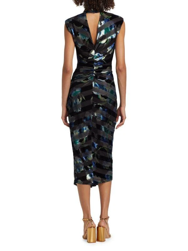 Ramy Brook Hallie Patterned Velvet Midi-Dress 2