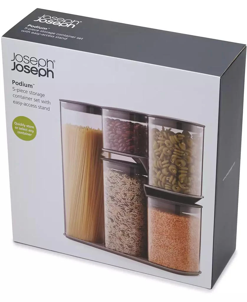 Joseph Joseph Podium 5-Pc. Stackable Storage Set with Stand 4