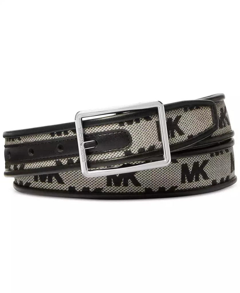 Michael Kors Men's Leather Reversible MK Logo Swivel Belt 1