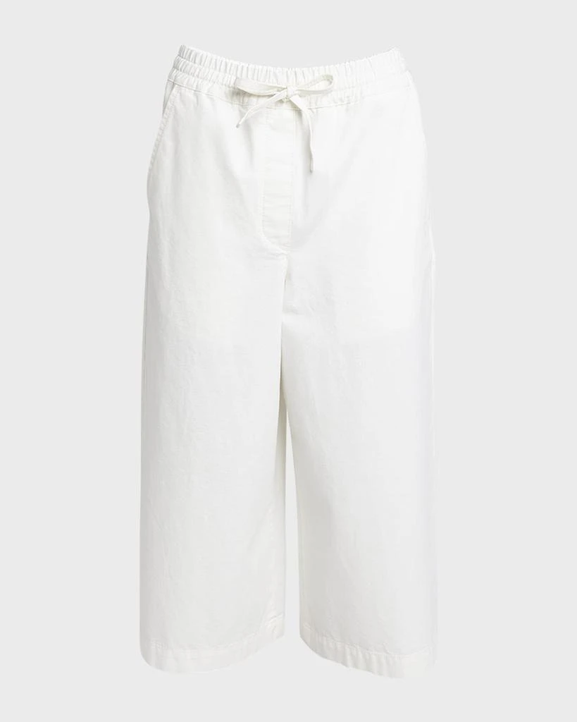 Loewe x Paula Ibiza Anagram Drawstring Wide Leg Cropped Denim Trousers 1