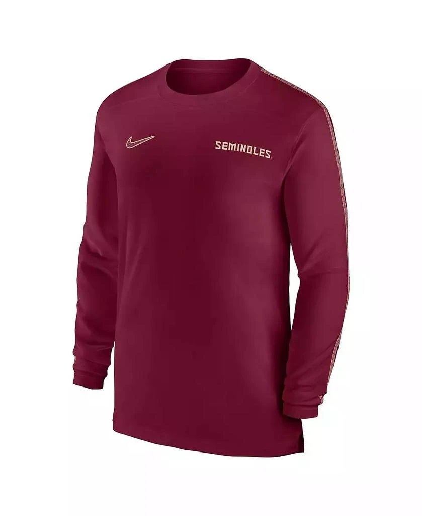 NIKE Men's Florida State Seminoles 2024 Sideline Coach UV Performance Long Sleeve T-Shirt 2