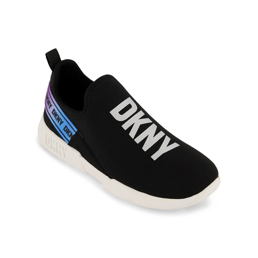 DKNY Little Girls Lightweight Slip On Ombre Logo Sneakers