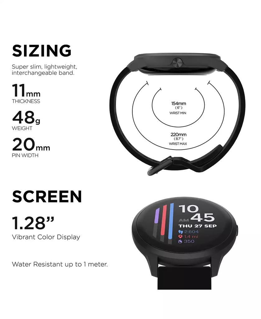 iTouch Sport 4 Unisex Silicone Strap Smartwatch 43.2mm