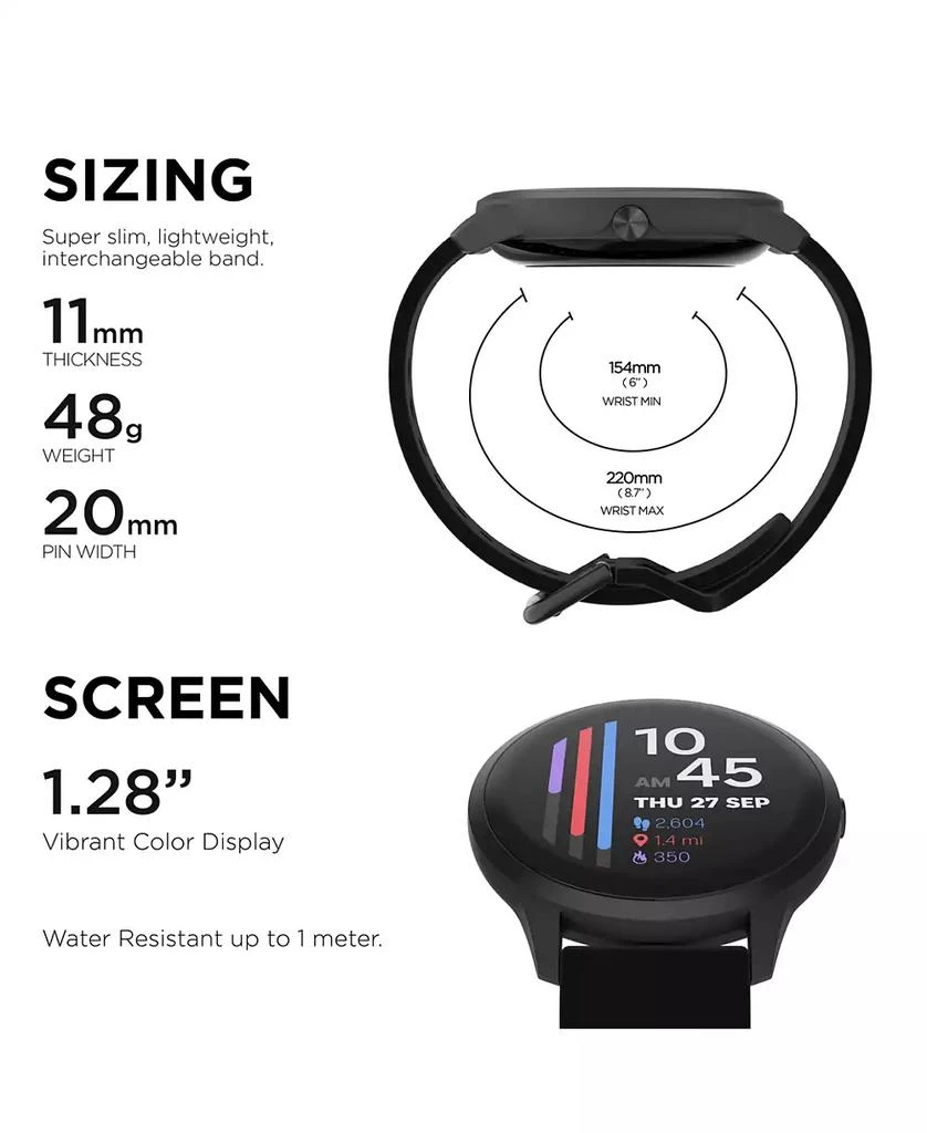 iTouch Sport 4 Unisex Silicone Strap Smartwatch 43.2mm 2
