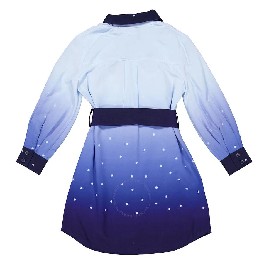 Burberry Girls Pale Blue / Navy Melina Constellation Print Silk Double Crepe Dress 2