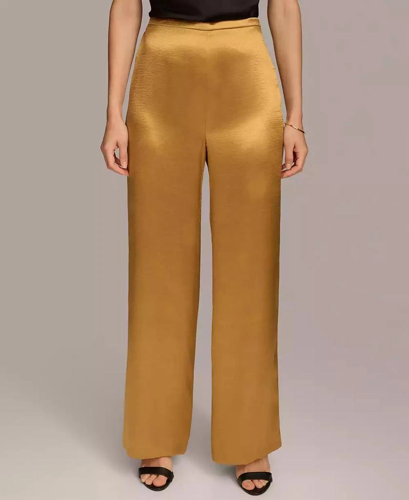 Donna Karan Women's Wide-Leg Satin Pants 1
