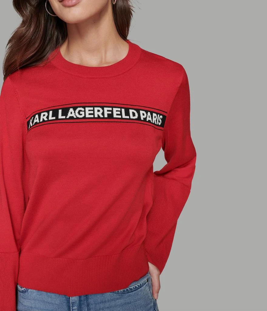 Karl Lagerfeld Paris LOGO SWEATER WITH WIDE SLEEVES 4