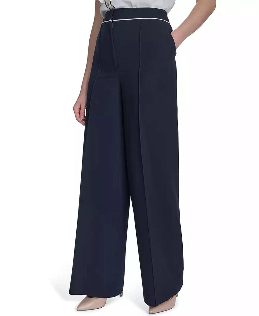 Tommy Hilfiger Women's Tipped High-Rise Bootcut Pants 3