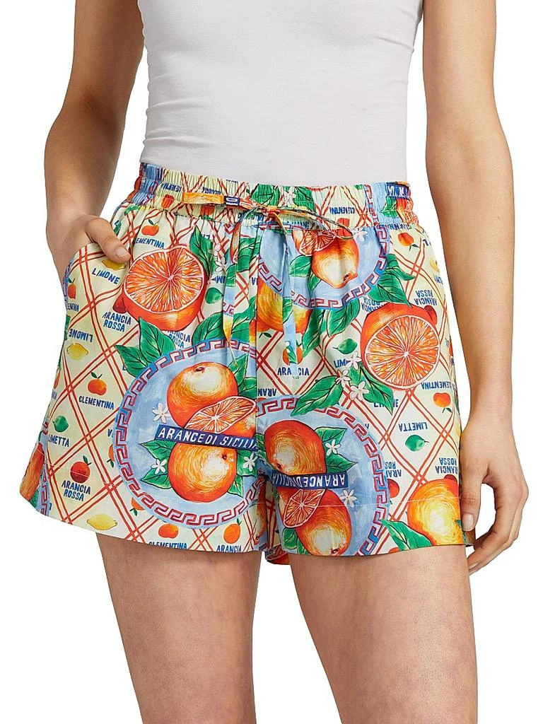 Damson Madder Arancia Print Drawstring Shorts 3