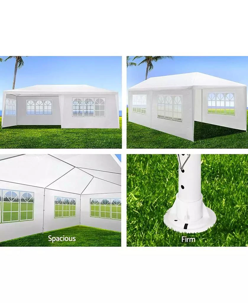 Flynama 10x20 Ft Outdoor Wedding Party Canopy Tent with 6 Removable Sidewalls Ropes and Stakes for Events Gatherings 8