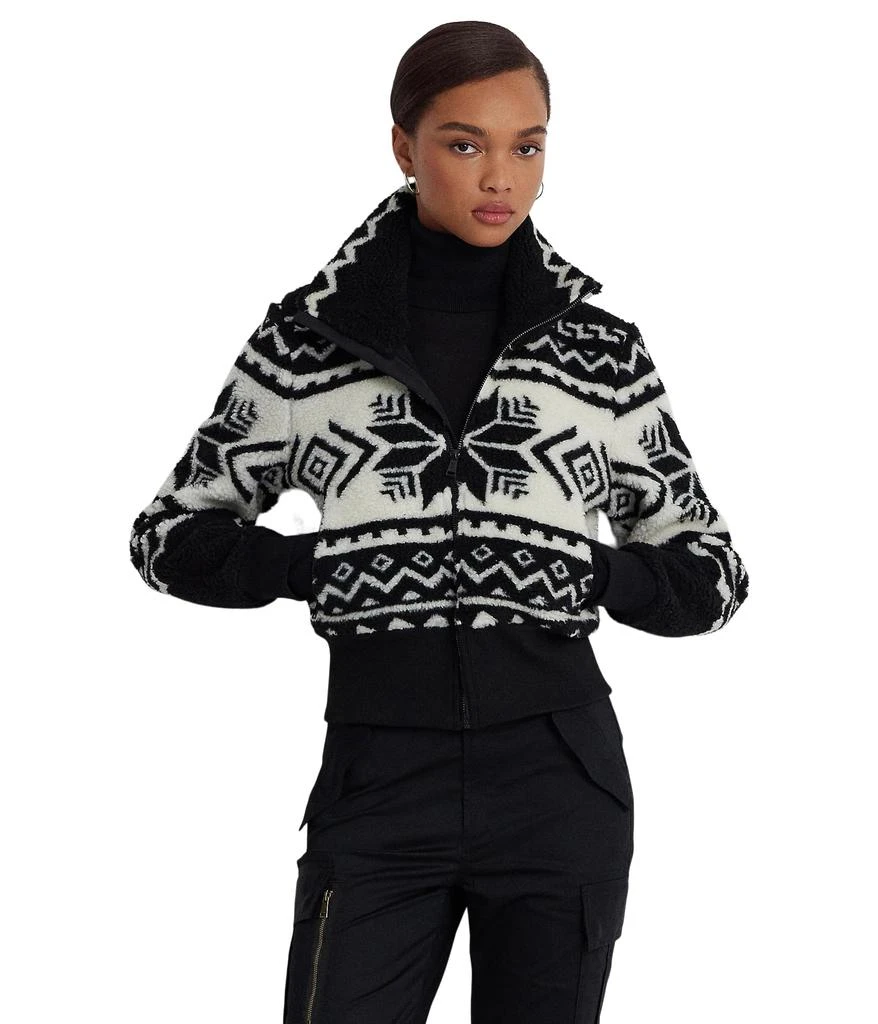 Ralph Lauren Fair Isle Jacquard Fleece Mockneck Coat 1