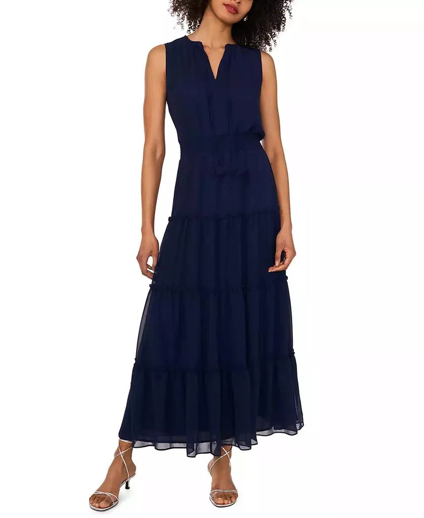 split maxi dress White Floral Print Strappy Side Split Maxi Dress