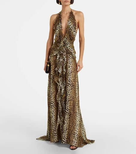 BLUMARINE Georg leopard-print maxi dress 2