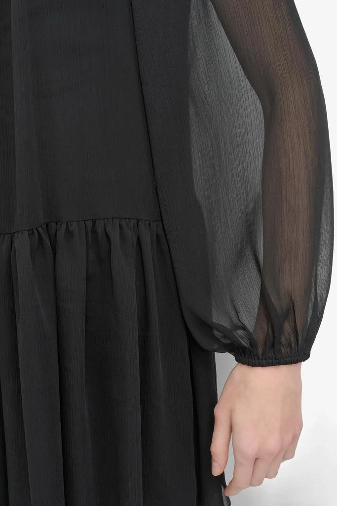 DKNY LONG SLEEVE CHIFFON MINI DRESS 5