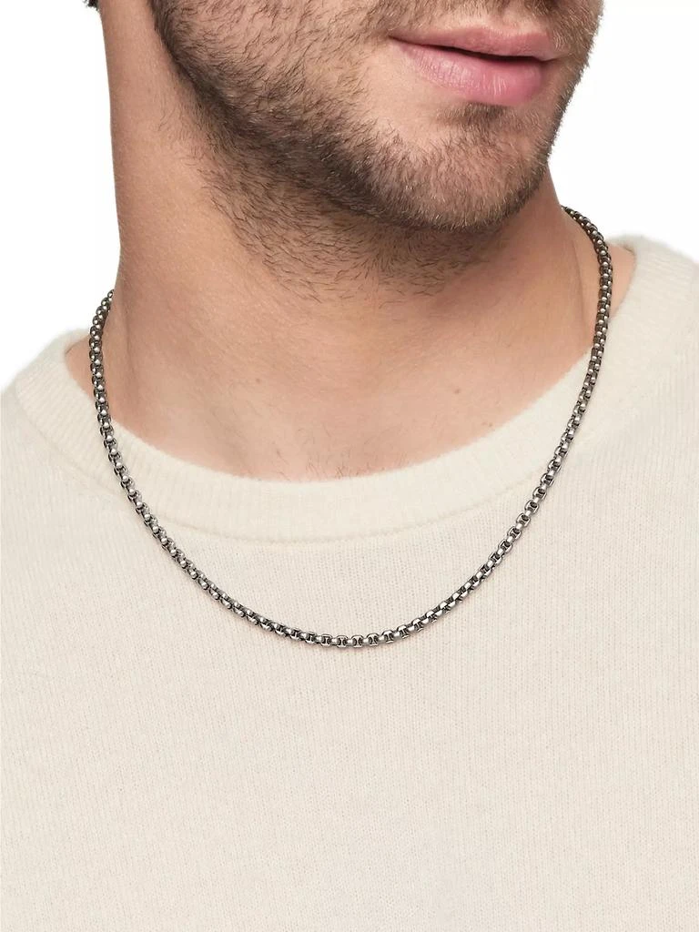 David Yurman Box Chain Necklace with Grey Titanium 2