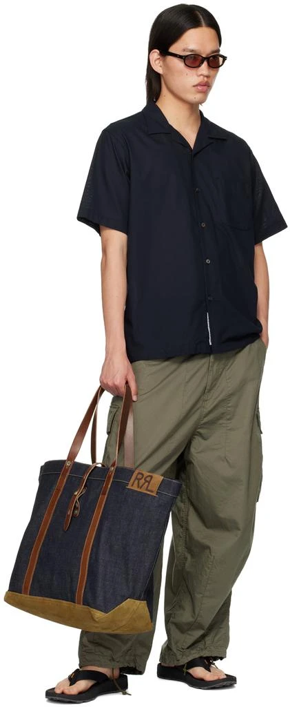 Nanamica Navy Open Collar Shirt 4
