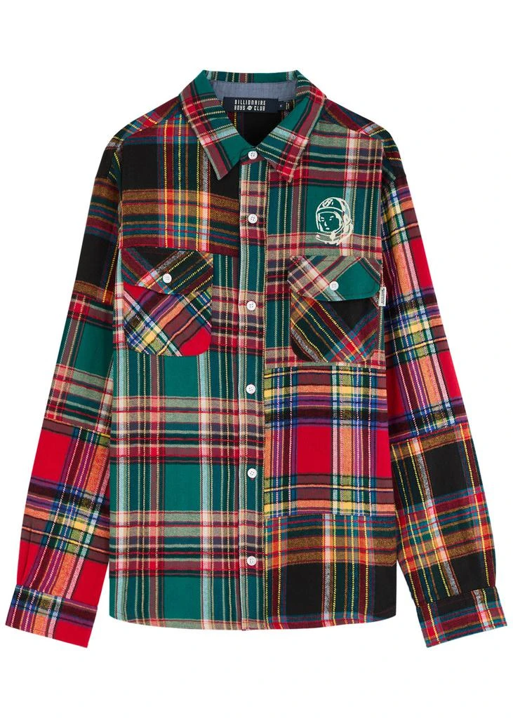 Billionaire Boys Club Plaid logo-embroidered flannel shirt 1