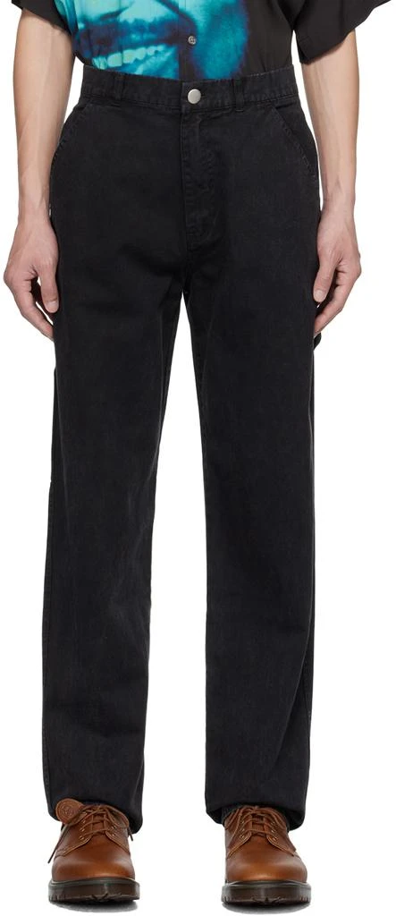 Awake NY Black Washed Trousers 1