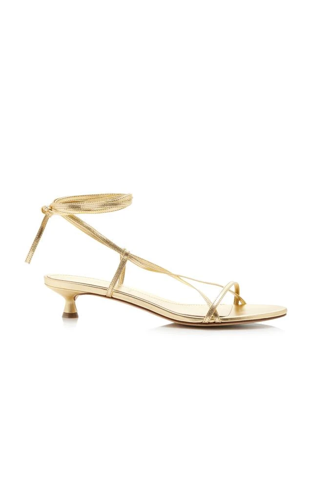 AEYDE Aeyde - Paige Lace-Up Leather Sandals - Gold - IT 37 - Moda Operandi 1