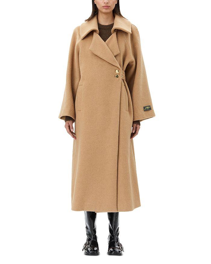 Ganni Quilted Raglan Midi Coat - Coats - BeyondStyle