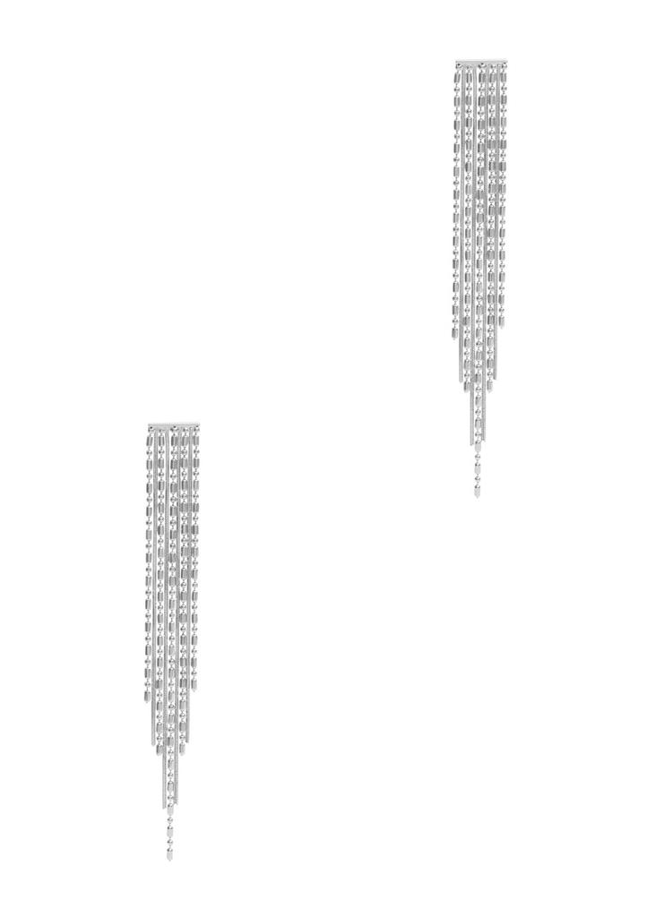 FALLON Waterfall fringed drop earrings