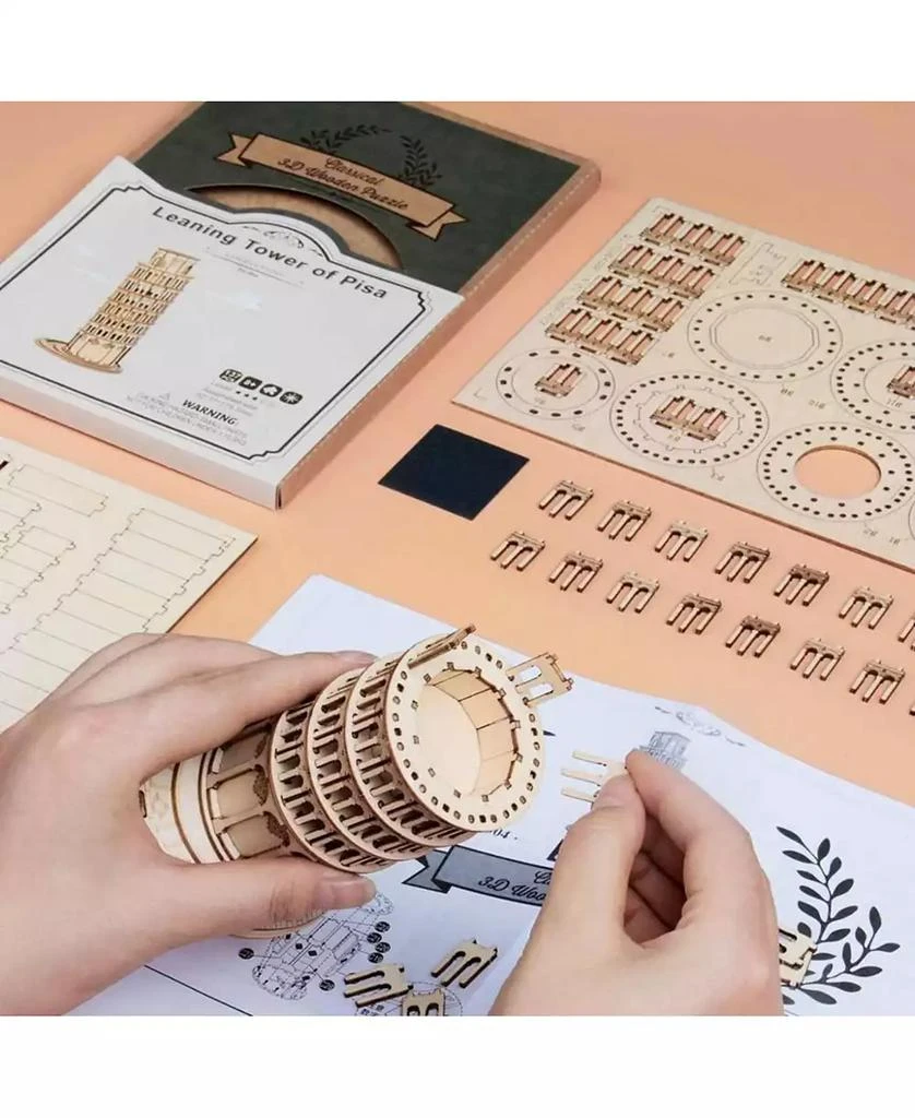 Flash Popup DIY 3D Wood Puzzle - Leaning Tower of Pisa - 137pcs 4