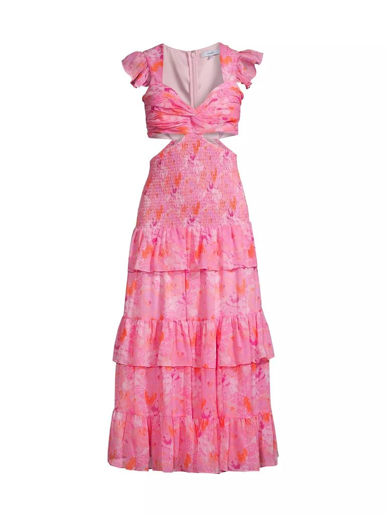 Likely Neely Smocked Cut-Out Midi-Dress 1