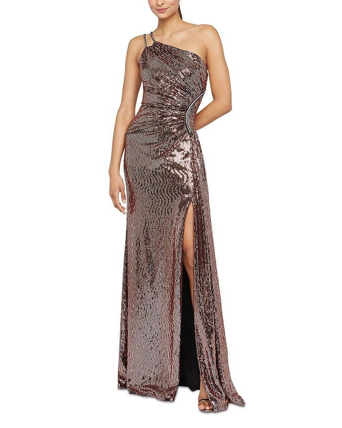 Theia Roxanne One Shoulder Gown 1
