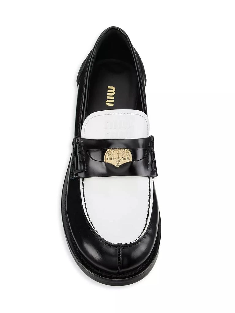 Miu Miu Colorblock Leather Penny Loafers 5