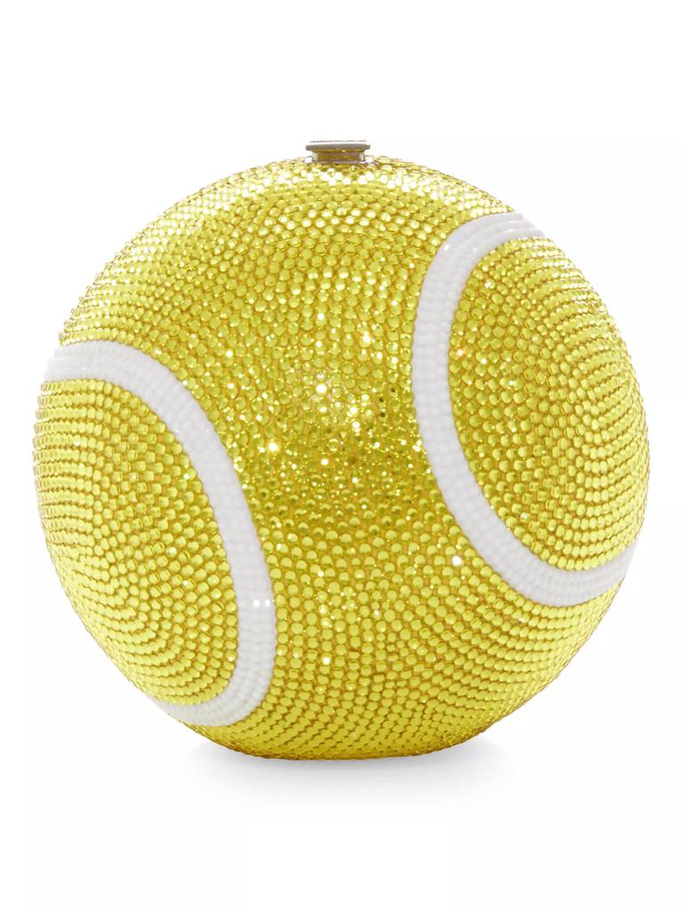 Judith Leiber Tennis Ball Crystal-Embellished Clutch