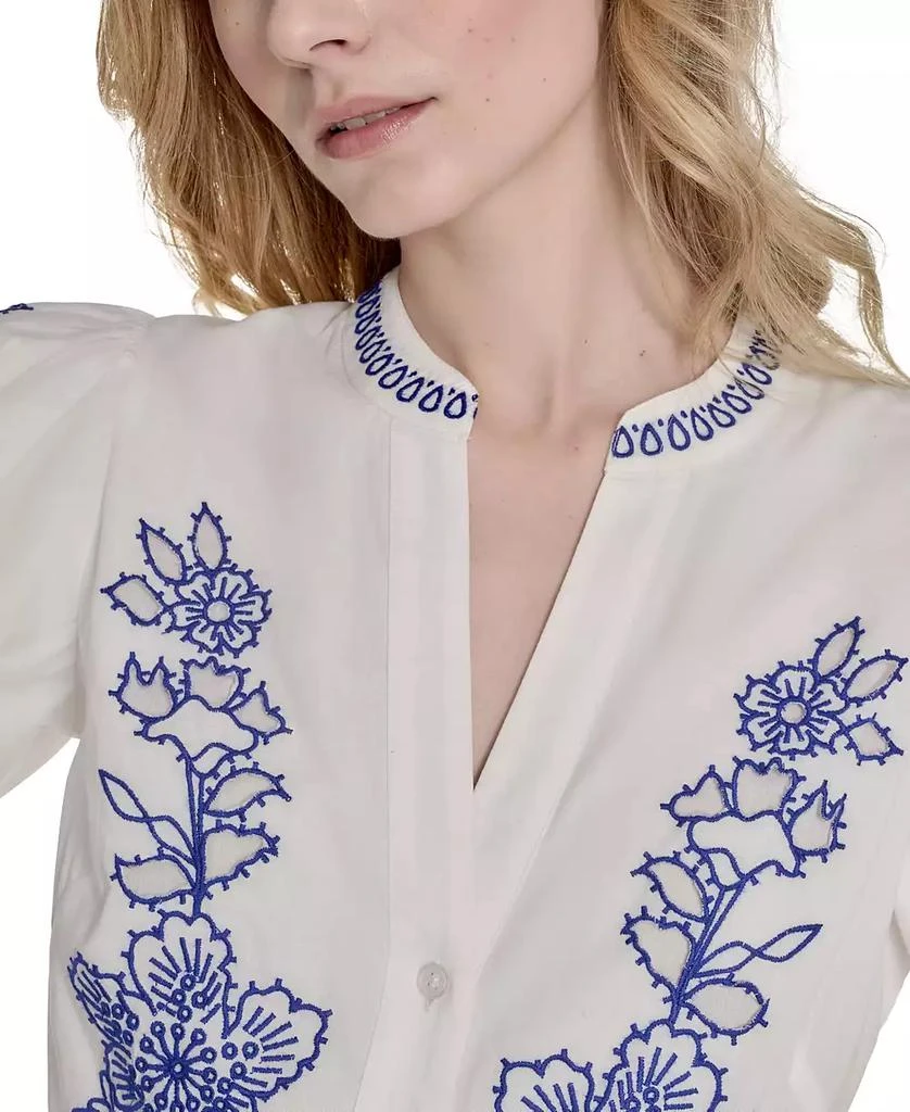 Eliza J Women's Cotton Embroidered A-Line Dress 5