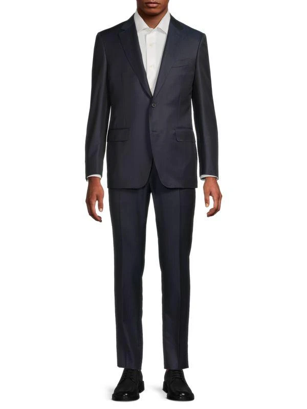 Canali Modern-Fit Solid Wool Two-Button Suit 1