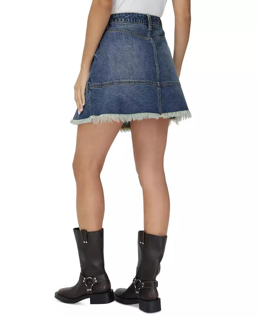 Frye Women's Denim Flounce-Hem Skirt 2