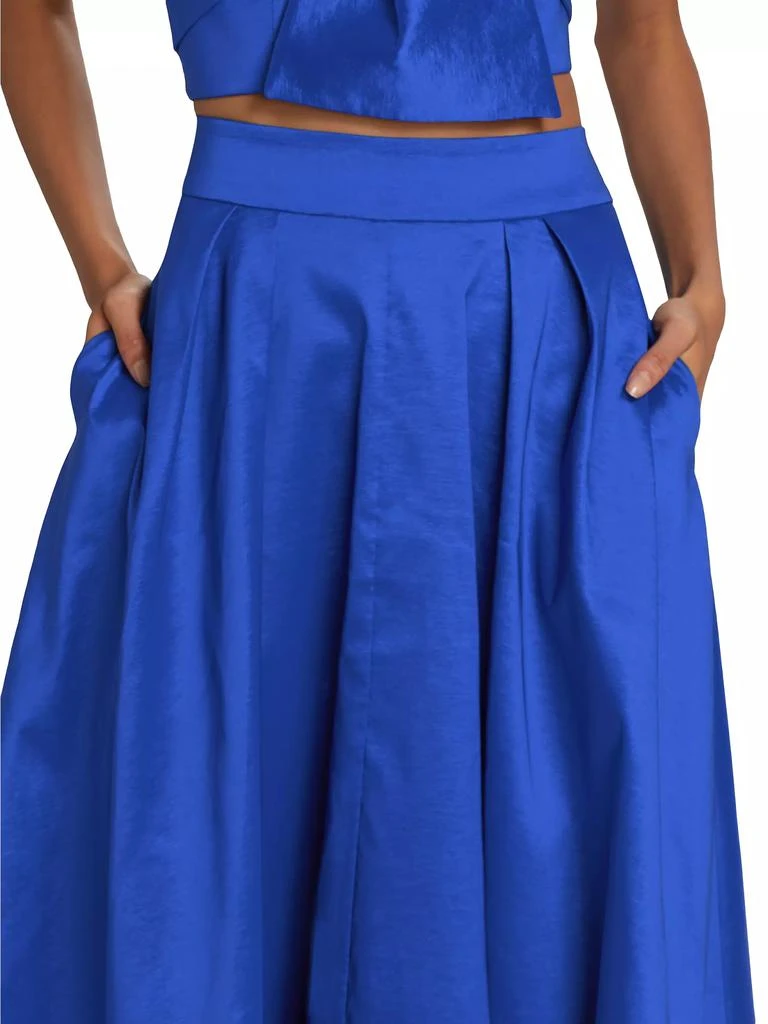Milly Juliet Taffeta Midi-Skirt 6