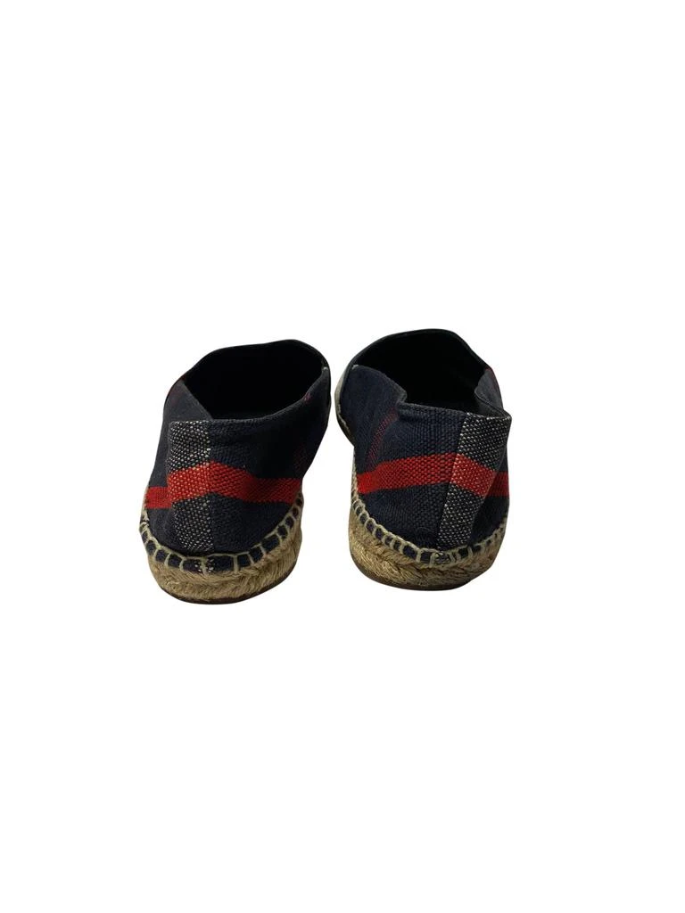 Burberry Checked Espadrilles in Navy Blue Canvas 4