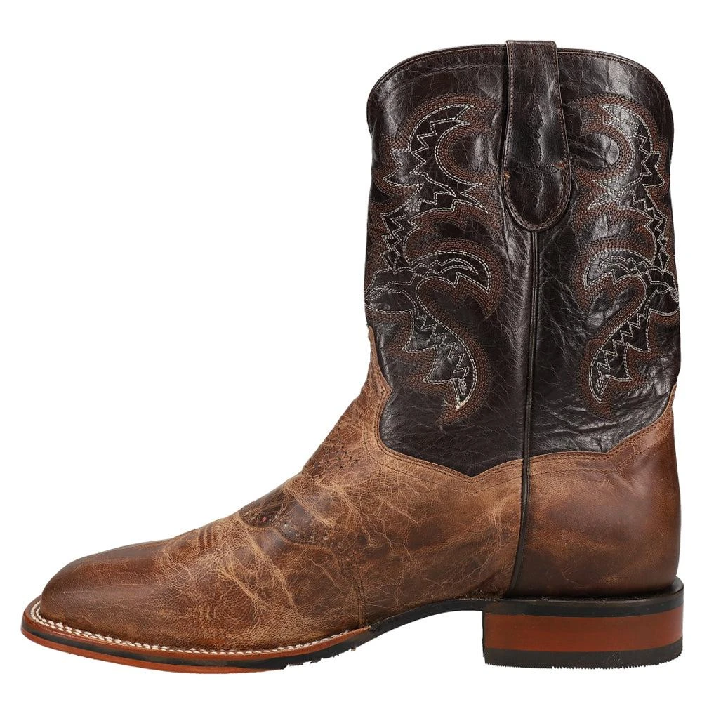 Dan Post Boots Franklin Embroidered Square Toe Pull On Cowboy Boots 3