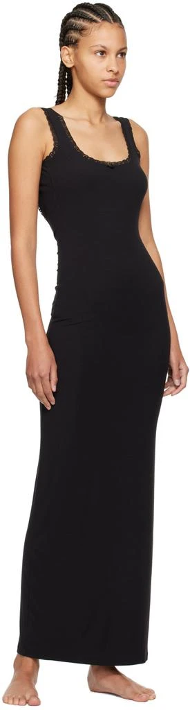 SKIMS Black Soft Lounge Lace Scoop Neck Maxi Dress 4