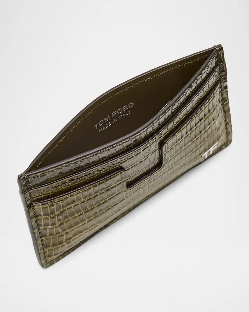 Tom Ford Men
s T Line Printed Leather Card Holder 4