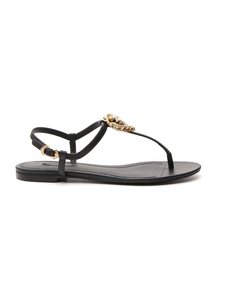【Dolce Gabbana】CIABATTA FLAT VITELLO LISCIO◆CQ0608AW576 Dolce & Gabbana Ciabatta Flat Vitello Liscio - Sandals