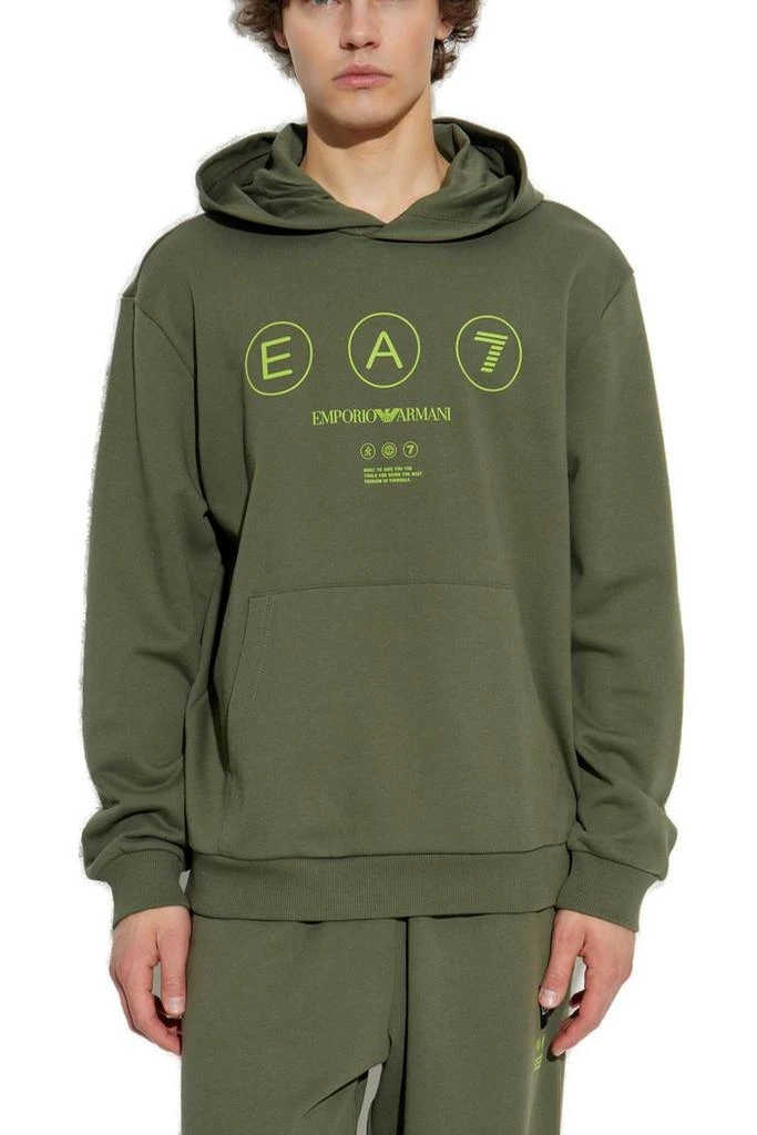 EA7 EMPORIO ARMANI Ea7 Emporio Armani Logo Printed Hoodie 2