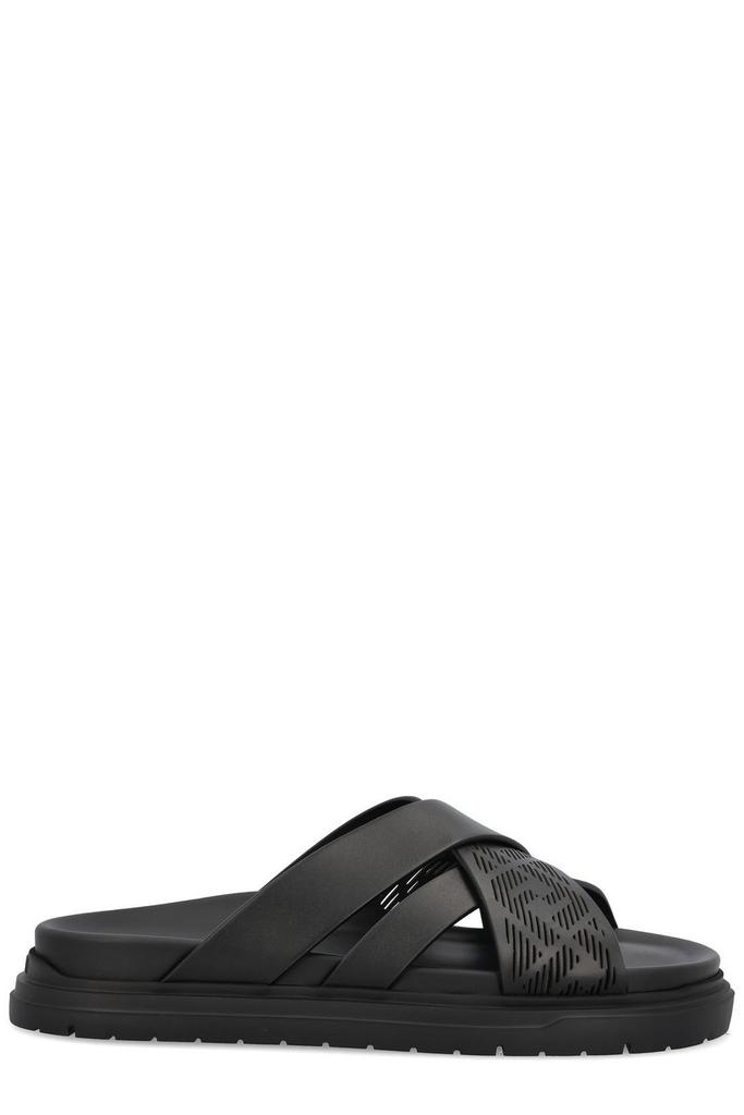 【FENDI】O LOCK SLIDES black / brown Fendi O'Lock Sandals – THELUXESHOPPER