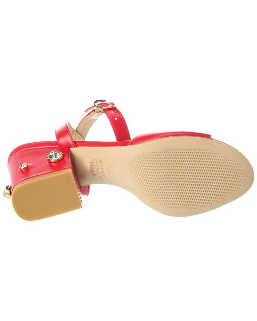Stuart Weitzman Allshine 75 Leather Block Sandal 4