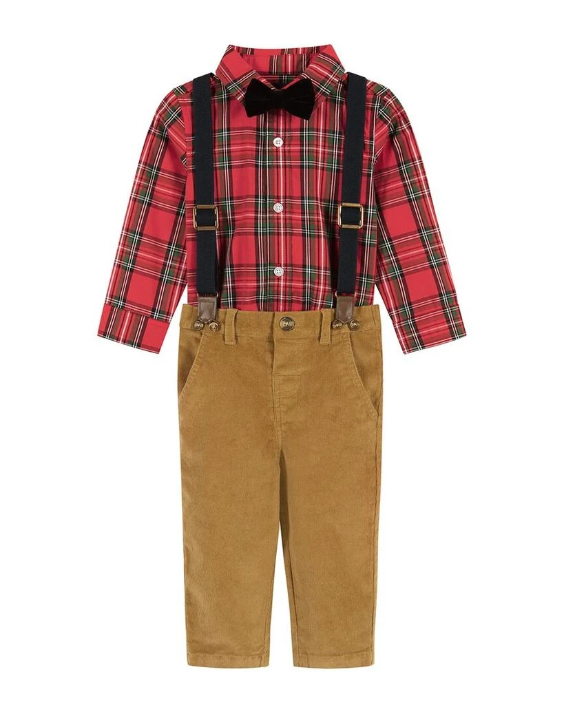 Andy & Evan Flannel Button-Down & Suspenders Set 1