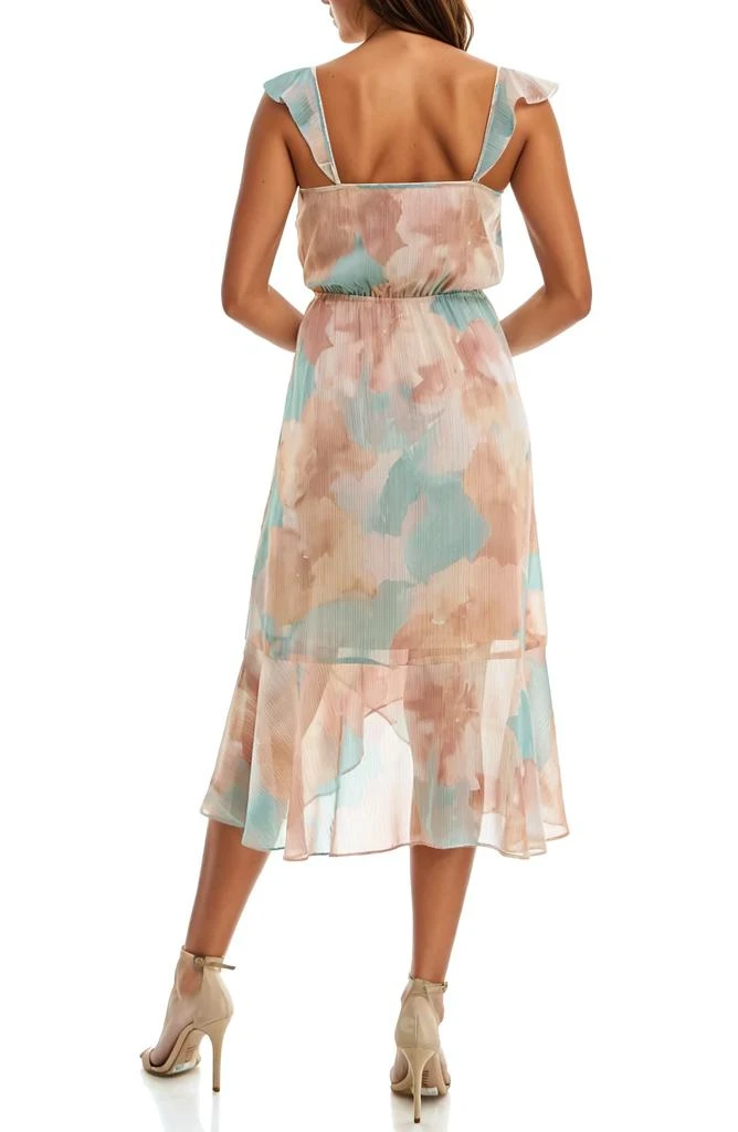 Socialite Ruffle Faux Wrap Chiffon Midi Dress 2
