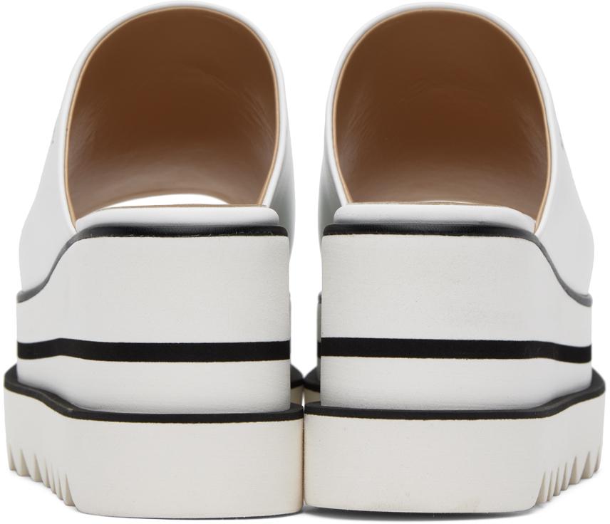 Stella McCartney White Sneak-Elyse Platform Mules - Sandals